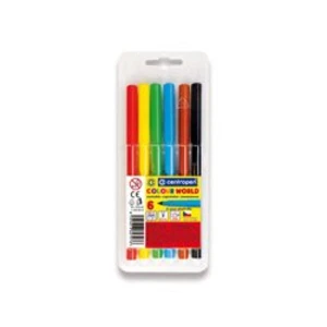 Centropen Fixy COLOUR WORLD 7550 trojboké, sada 6 barev [Papírenské zboží]