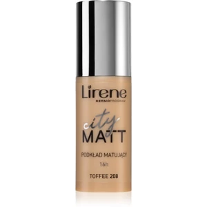 Lirene City Matt zmatňujúci fluidný make-up s vyhladzujúcim efektom odtieň 208 Toffee 30 ml