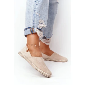 Women's Velor Espadrilles Beige Vulcano