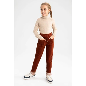 DEFACTO Girls' Jogger Standard Fit Corduroy Pants