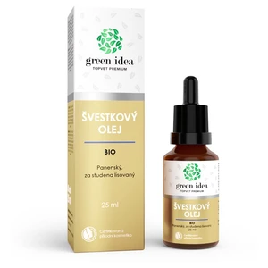 Green Idea Topvet Premium Slivkový olej BIO slivkový olej lisovaný za studena 25 ml