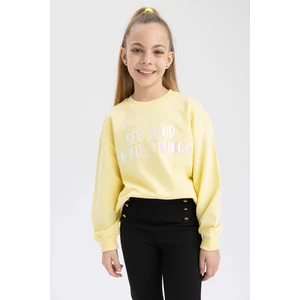 DEFACTO Girls Relax Fit Crew Neck Sweatshirt