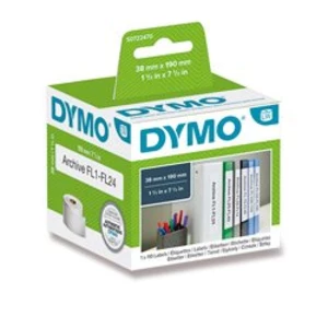 DYMO etikety v roli  99018 S0722470 38 x 190 mm papier  biela 110 ks permanentné štítky zložiek