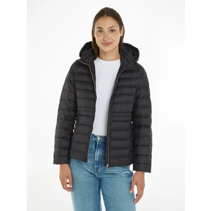 Black Women's Winter Quilted Jacket Tommy Hilfiger Feminine