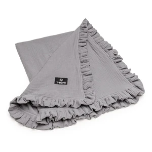 T-TOMI Muslin Blanket deka Grey 80 x 100 cm 1 ks