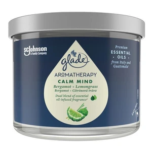 Glade Vonná sviečka s vôňou bergamotu a citrónovej trávy Aromatherapy Calm Mind 260 g