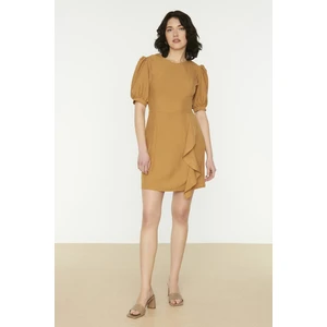 Trendyol Camel Flywheel Detailed Dress