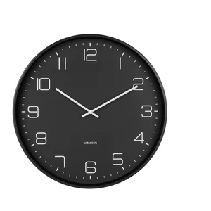Czarny zegar ścienny Karlsson Lofty, ø 40 cm