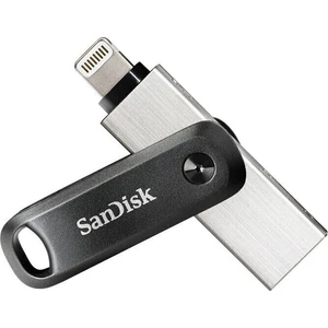 USB pamäť pre smartphone a tablet SanDisk iXpand™ Flash Drive Go, 128 GB, USB 3.2 Gen 1 (USB 3.0), Lightning konektor Apple, čierna, strieborná