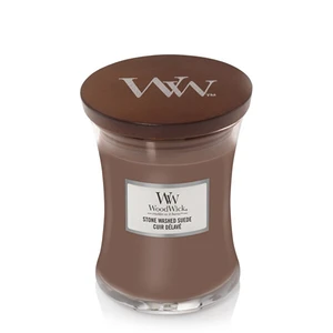 WoodWick Vonná sviečka váza stredná Stone Washed Suede 275 g