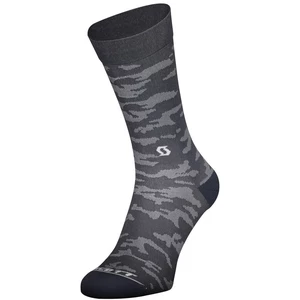 Scott Sock Trail Camo Crew Dark Grey-White S