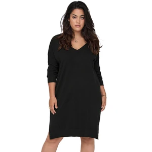 ONLY CARMAKOMA Dámske šaty CARIBI Regular Fit 15263791 Black SOLID 3XL/4XL