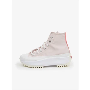 Light Pink Women's Ankle Sneakers on The Converse Run Star Platform - Women