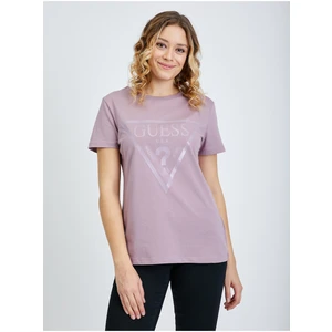 Light Purple Women's T-Shirt Guess Adele - Women