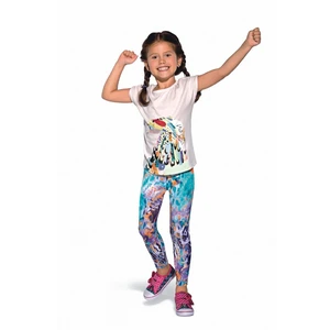 Bas Bleu Girls' leggings BIBI breathable with decorative print