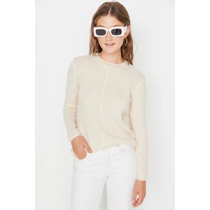 Trendyol Sweater - Beige - Regular fit