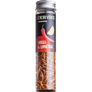 SENS Korenené červíky jedlý hmyz príchuť Chilli & Lime 15 g