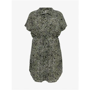 Khaki Patterned Shirt Dress ONLY CARMAKOMA Luxcille - Women