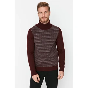 Trendyol Sweater - Burgundy - Slim fit