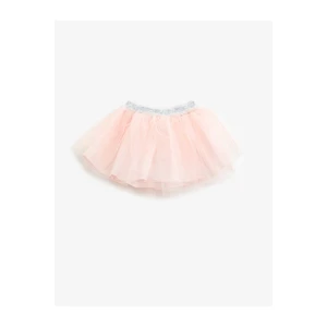 Koton Baby Girl Pink Tutu Skirt with a Glittery Waist