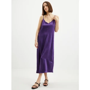 Purple Ladies Satin Midishdresses for Straps ONLY Cosmo - Women