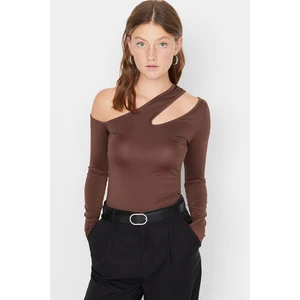 Trendyol Blouse - Brown - Slim fit