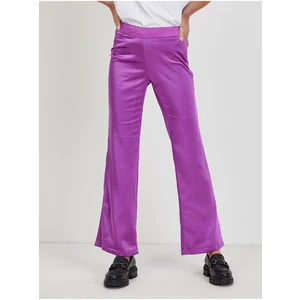 Purple Women's Satin Trousers ONLY Paige - Women