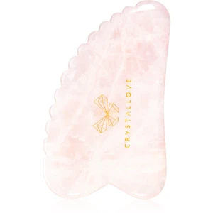 Crystallove 3D Rose Quartz Gua Sha Plate masážna pomôcka