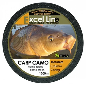 Sema vlasec carp camo zelená 1200 m-priemer 0,22 mm / nosnosť 6,1 kg