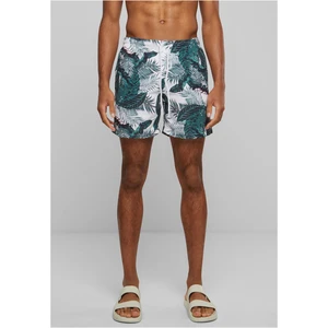 Patterned Swimsuit Shorts Palm Leaves