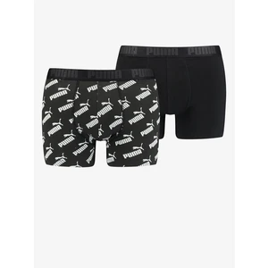 Boxerky Puma (2-pack) 935054 pánske, čierna farba