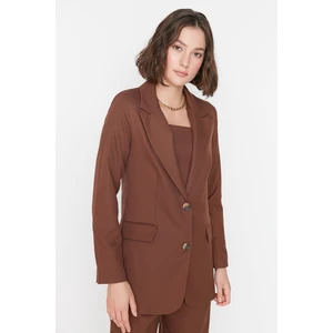 Trendyol Brown Woven Lined Blazer Jacket