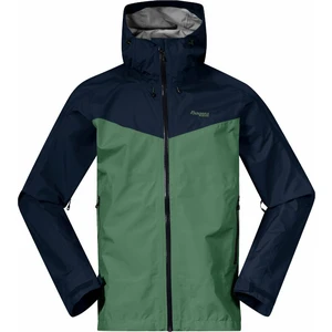 Bergans Skar Light 3L Shell Jacket Men Dark Jade Green/Navy Blue L Outdoor Jacke