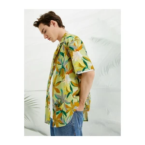 Koton Floral Print Shirt with Short Sleeves