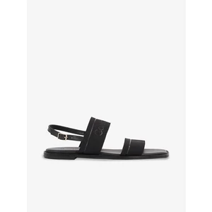 Sandále Calvin Klein SQUARED SANDAL HE dámske, čierna farba, HW0HW01496