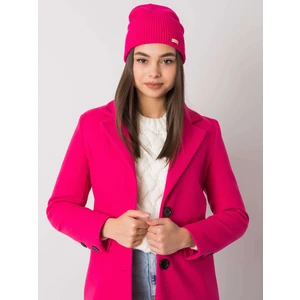 RUE PARIS Fuchsia knitted hat