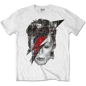 David Bowie Camiseta de manga corta Halftone Flash Face Unisex Blanco M