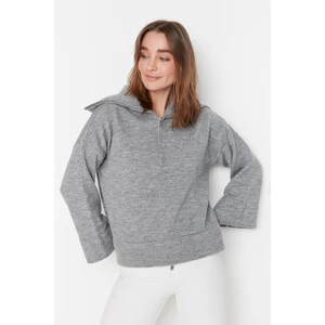 Trendyol Sweater - Gray - Regular fit