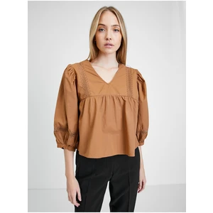 Jacqueline de Yong Vita Brown Blouse