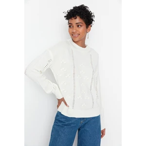 Trendyol Sweater - Ecru - Regular fit