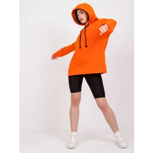 Tenerife orange women's sweatshirt with a hood