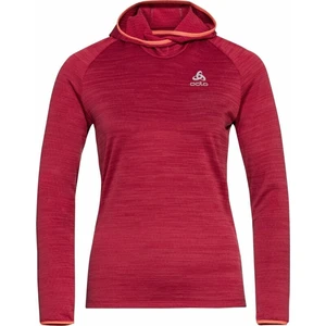 Odlo Women's Run Easy Mid Layer Hoody Deep Claret Melange S