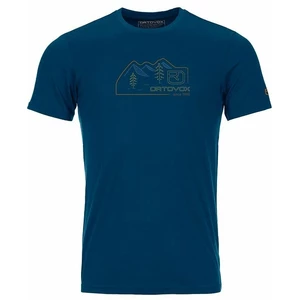 Ortovox Outdoorové tričko 140 Cool Vintage Badge T-Shirt M Petrol Blue M