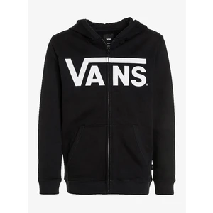 Vans CLASSIC II black/white dětská mikiny na zip - černá