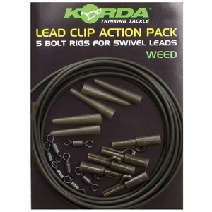 Korda montáž lead clip action pack 5 ks-silt