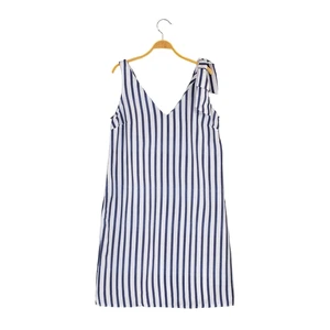 Trendyol Navy Striped Lacing Detailed Dress