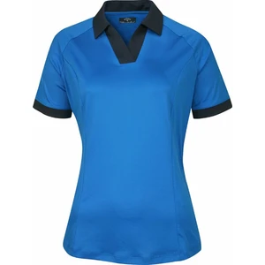 Callaway Womens Short Sleeve V-Placket Colourblock Blue Sea Star L Polo košeľa