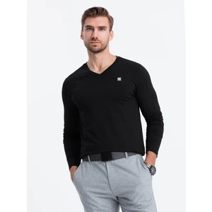 Ombre Men's V-NECK Longsleeve - black