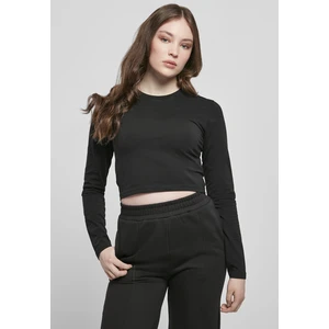 Women's Organic Cropped Longsleeve Black