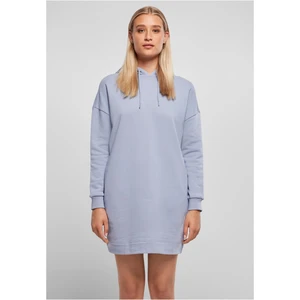 Women's organic oversized terry dress with hood violablue